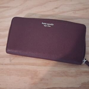 Kate Spade Maroon Zip Wallet